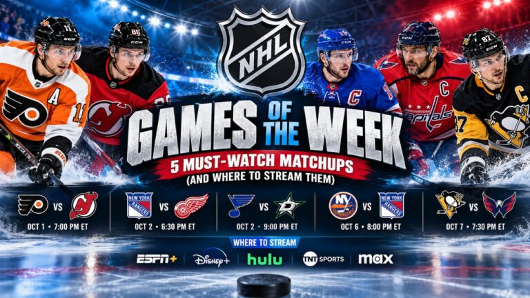 NHL Games of the Week